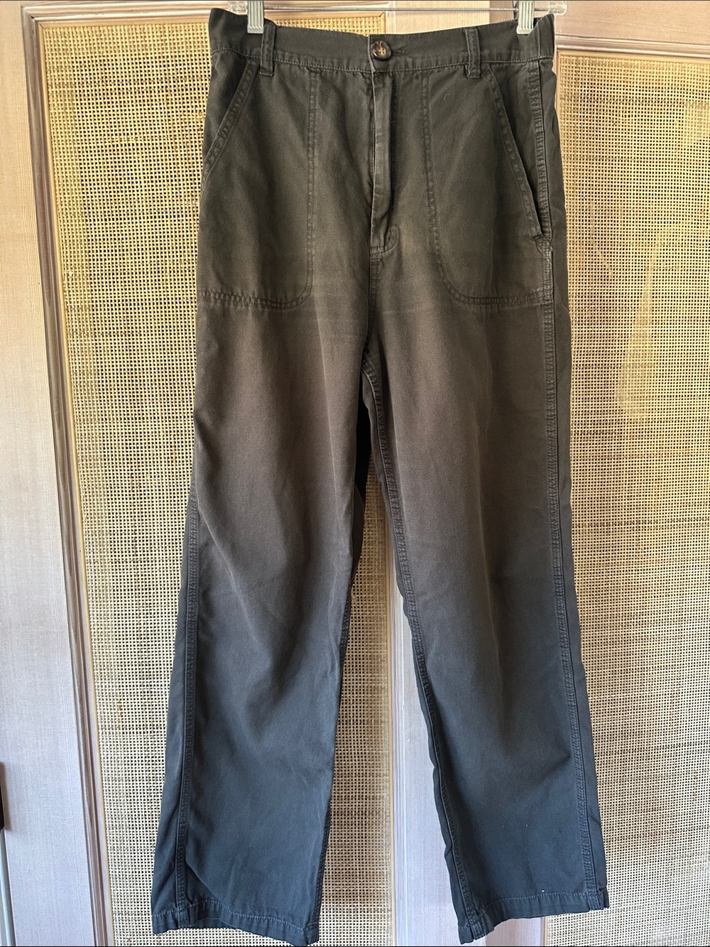 Straight-Leg Women's Chino Pants in Olive